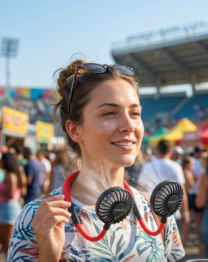 EXIVO™ BreezeGo | Portable Hands-Free Neck Fan
