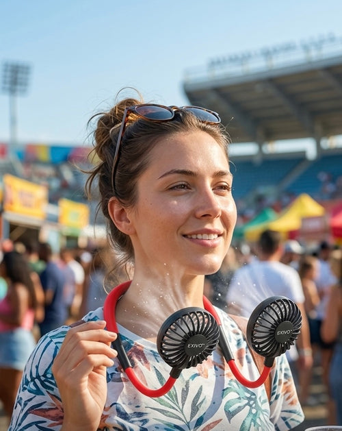EXIVO™ BreezeGo | Portable Hands-Free Neck Fan